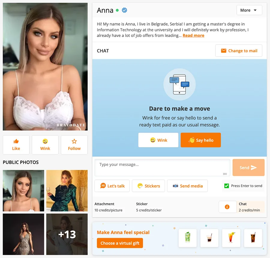 bravodate female profile