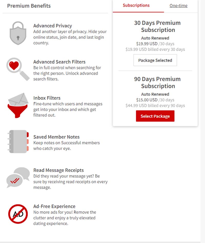 seeking premium features