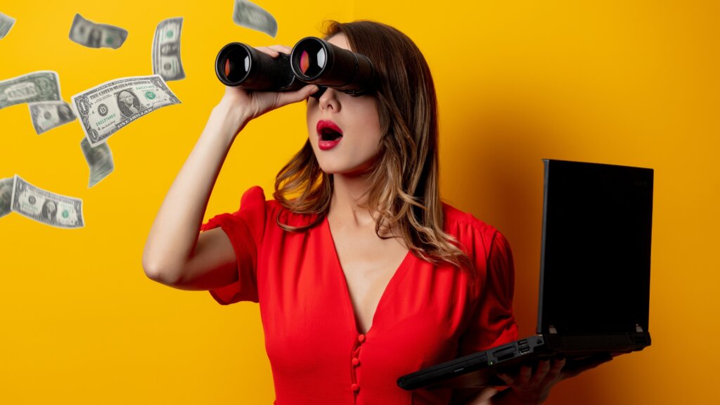 woman looking for rich man