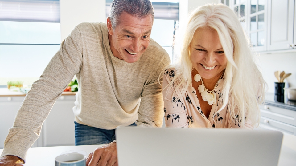 couple using dating site over 40